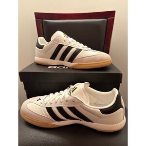 New Adidas Samba MN IF1953 White Black Gum Men's Size 11 Sneakers Extra Laces